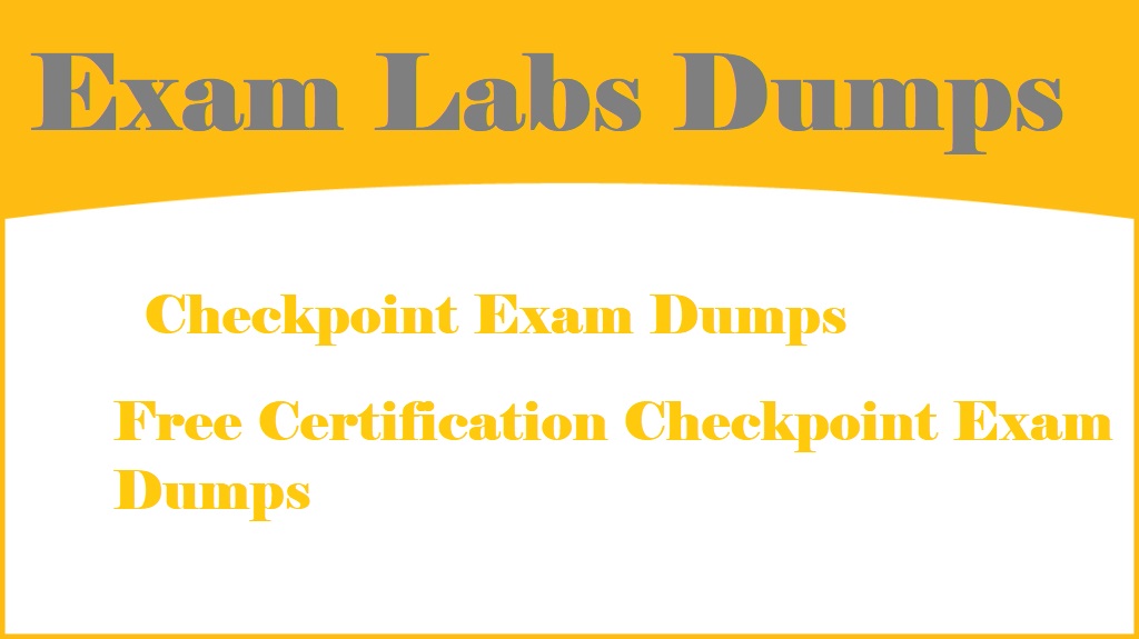 Checkpoint Exam Dumps